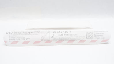 BD 382533 Insyte Autoguard BC Shielded IV Cath. 20Ga x 1.00inch 63ml/min
